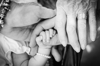 Phoenix Family Photographer - Hands of 3 Generations