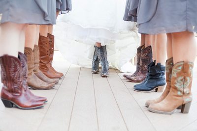 Phoenix Wedding Photos - bridal party boots