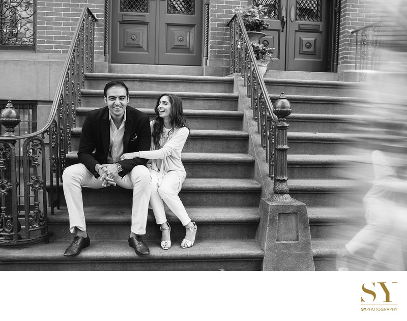 NYC Meatpacking district engagement photo wedding photographer