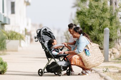 California-family-beach-stroller-walk-lifestyle-commercial