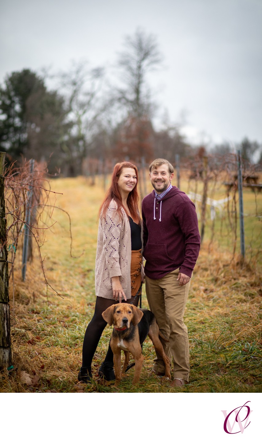 Vineyard engagement session