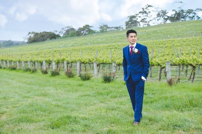 Wedding Photos at Goldings Winery: Groom Portrait