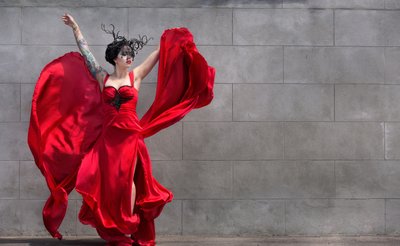 Melbourne Fashion Portrait Photography: Red dress