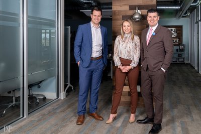 professional environmental portrait of executive team 