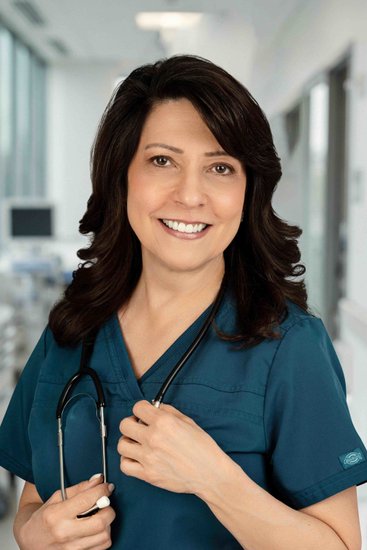 Modern on-location headshots for hospital staff