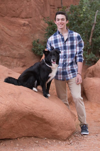 Senior Guy With Dog Photo Colorado Springs
