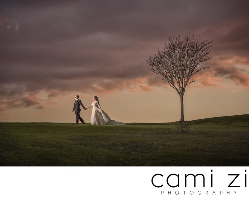 Bella Collina Sunset Wedding Portrait