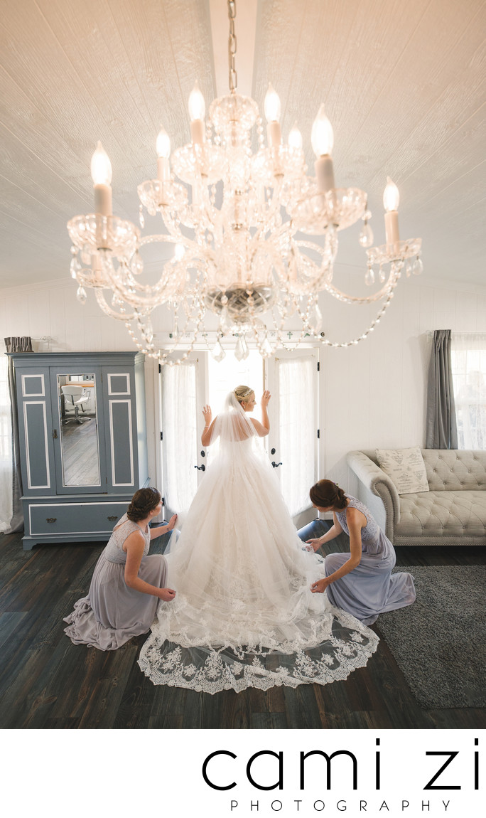 Bride At Wishing Well Barn Pensacola Wedding And Portrait