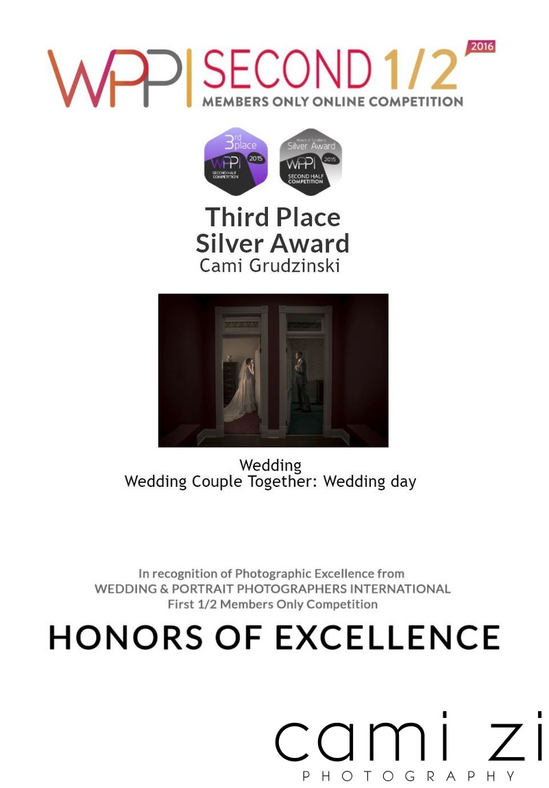 Third Place Silver Award Wedding Couple Together