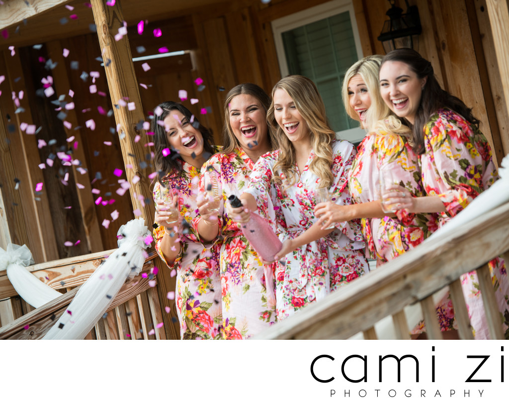 Champagne and Confetti with Bridesmaids