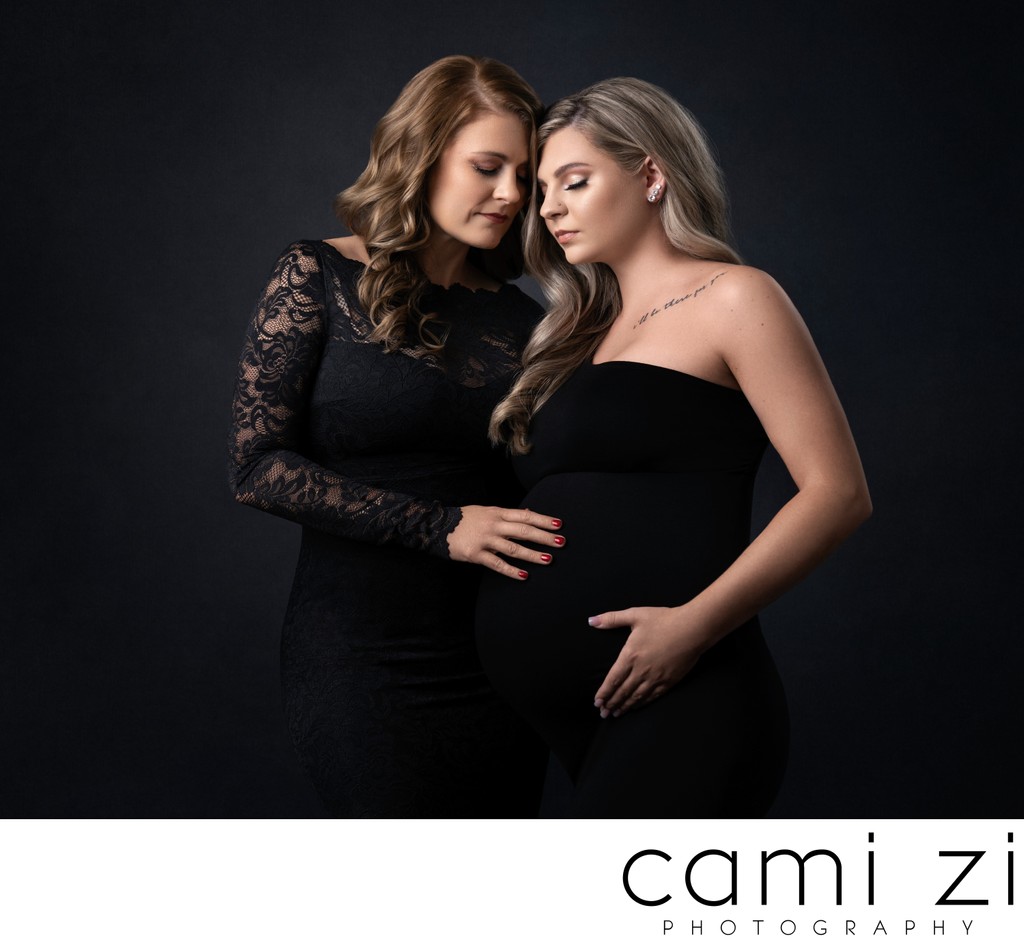 Mother Daughter Maternity Portrait