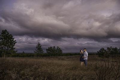 Engagement Photos with Dramatic Skies