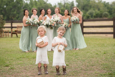 Country Wedding Flower Girls