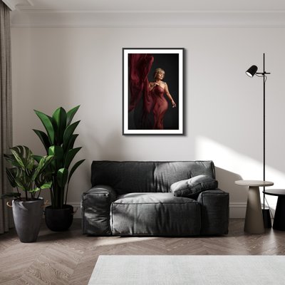 Stylish living room interior mockup, 3d rendering