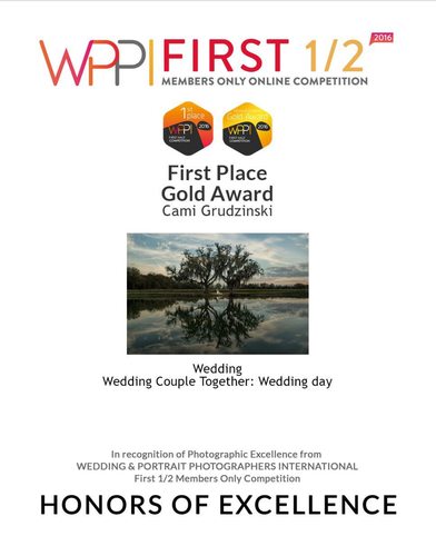 First Place Gold Award Wedding Couple Together