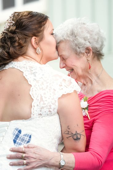 Bride with Grandmother at Small Florida Wedding