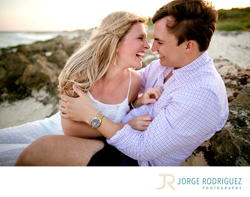 Engagement Portraits at Sandos Playacar Mexico