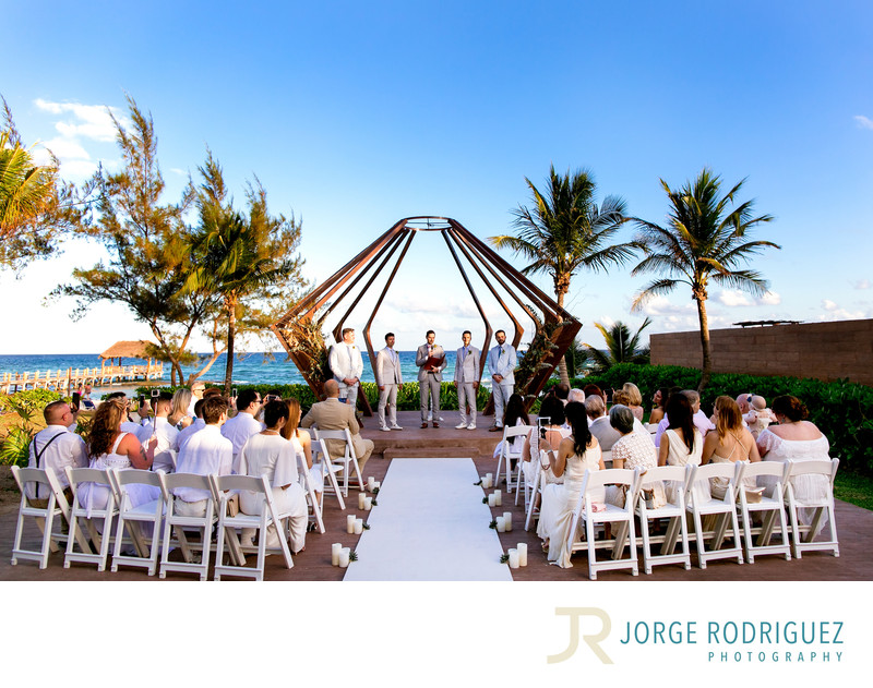 Mike Chris Same Sex Wedding At The Fives Azul Beach Resort Playa