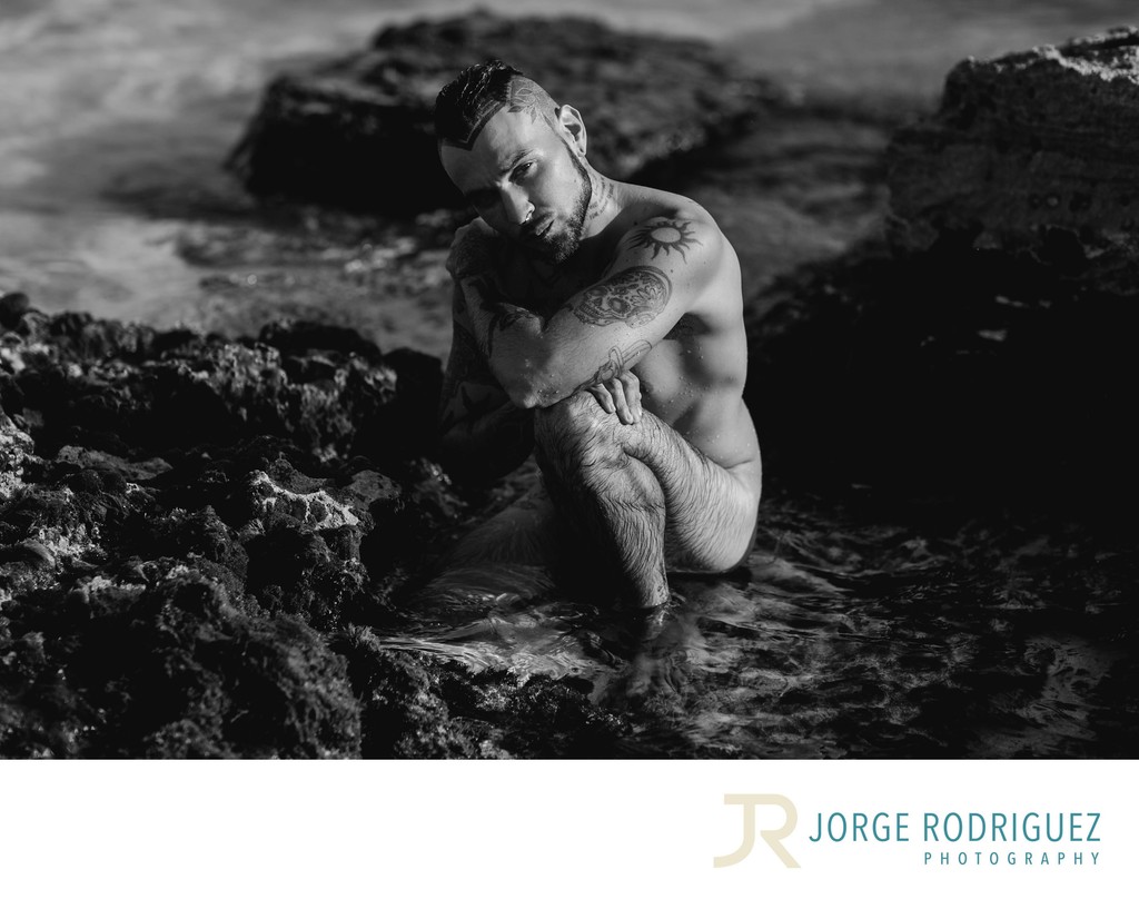 Male Tattooed Boudoir Photography