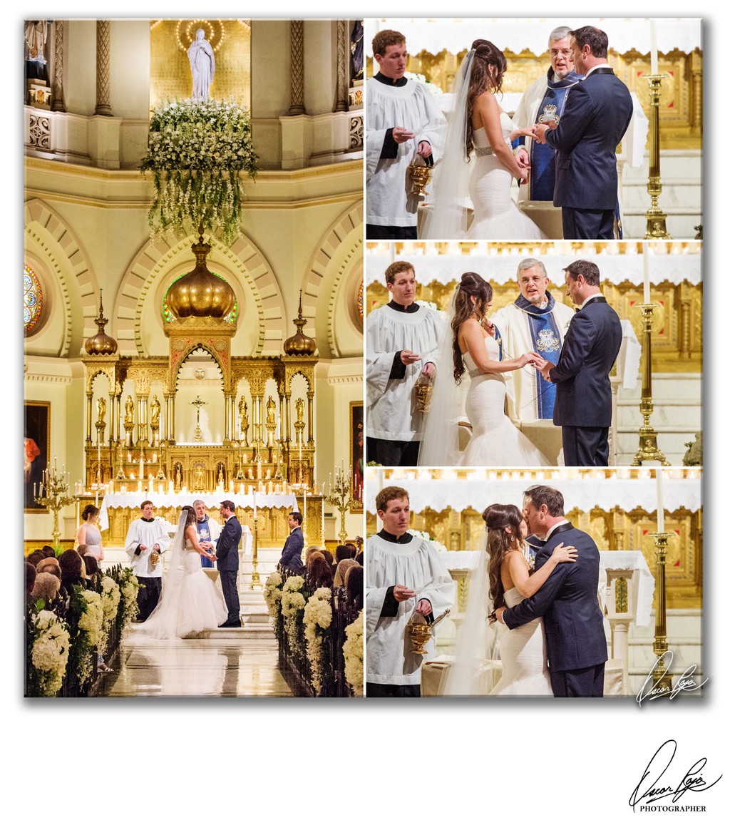 Jesuit Church, NOLA, wedding ceremony, ring exchange