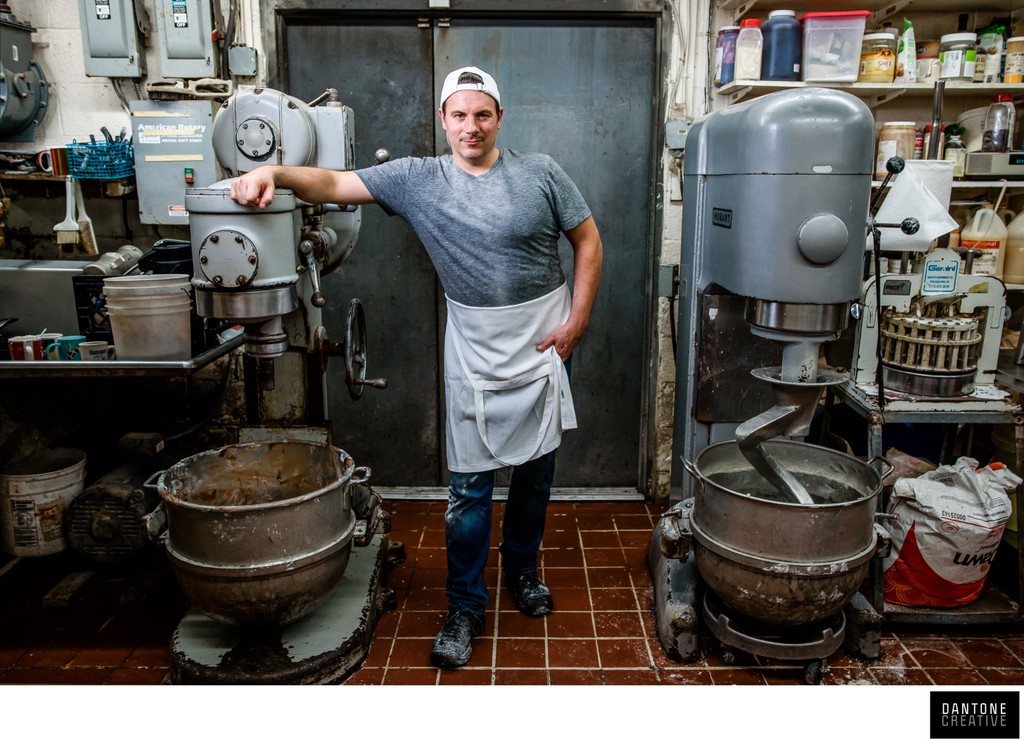 Portrait of a baker in kitchen