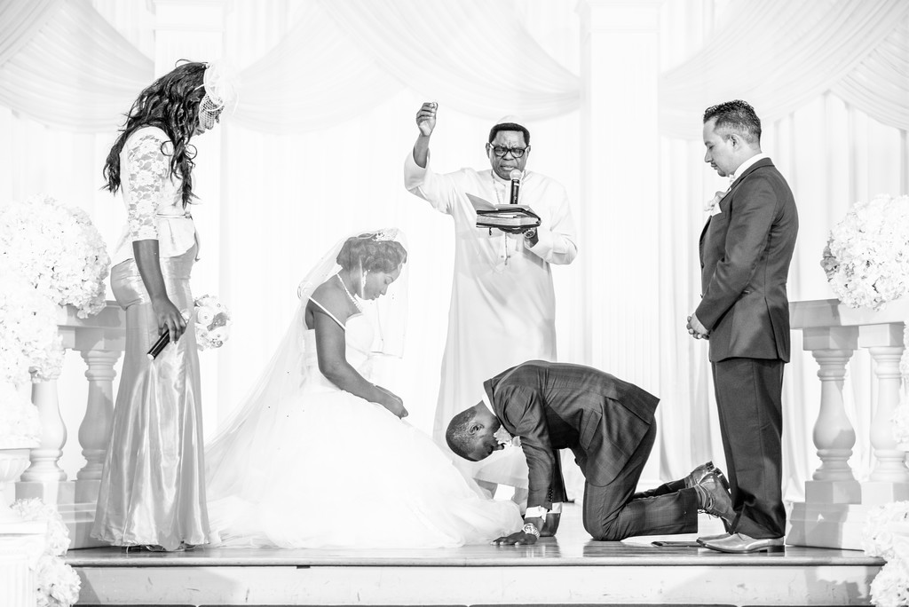 KTN Ballroom Wedding Atlanta Wedding Photographer prayer