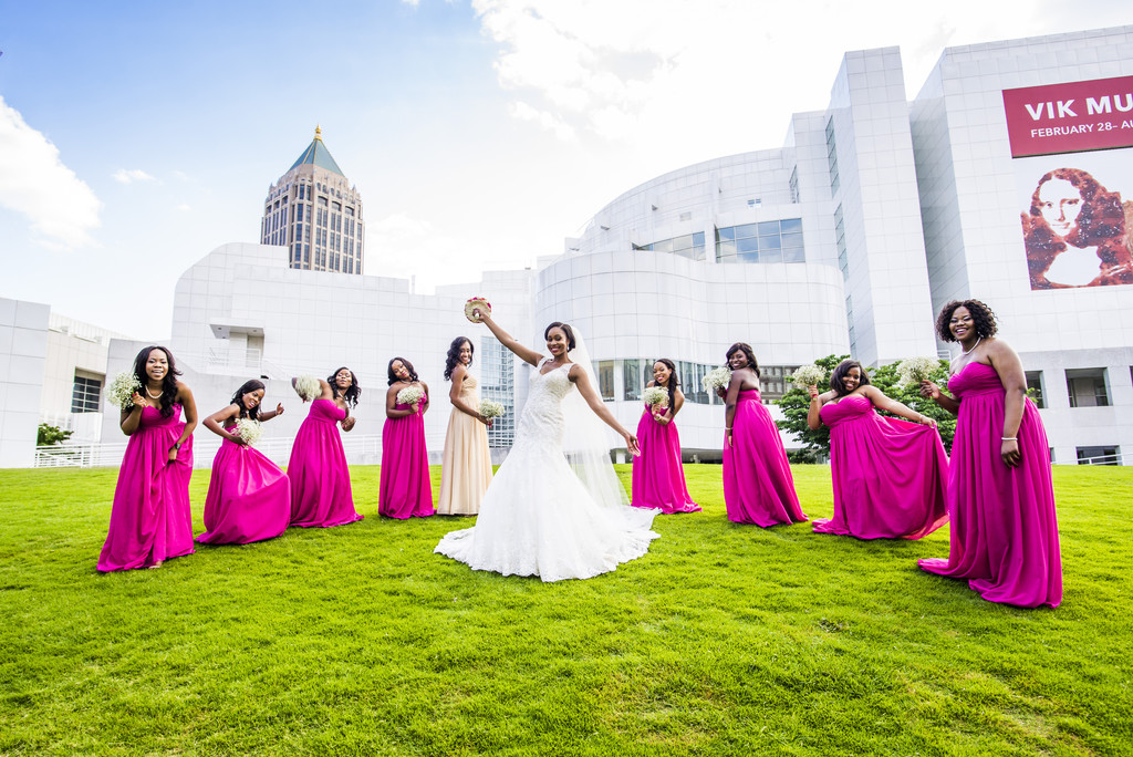 High Museum of Art Atlanta Wedding Photographer skyline