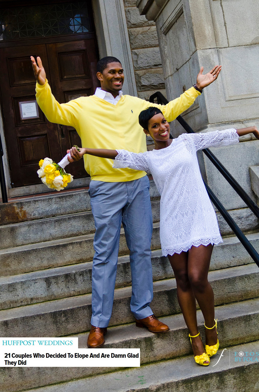 Yellow Courthouse Wedding Featured on HuffPost Weddings