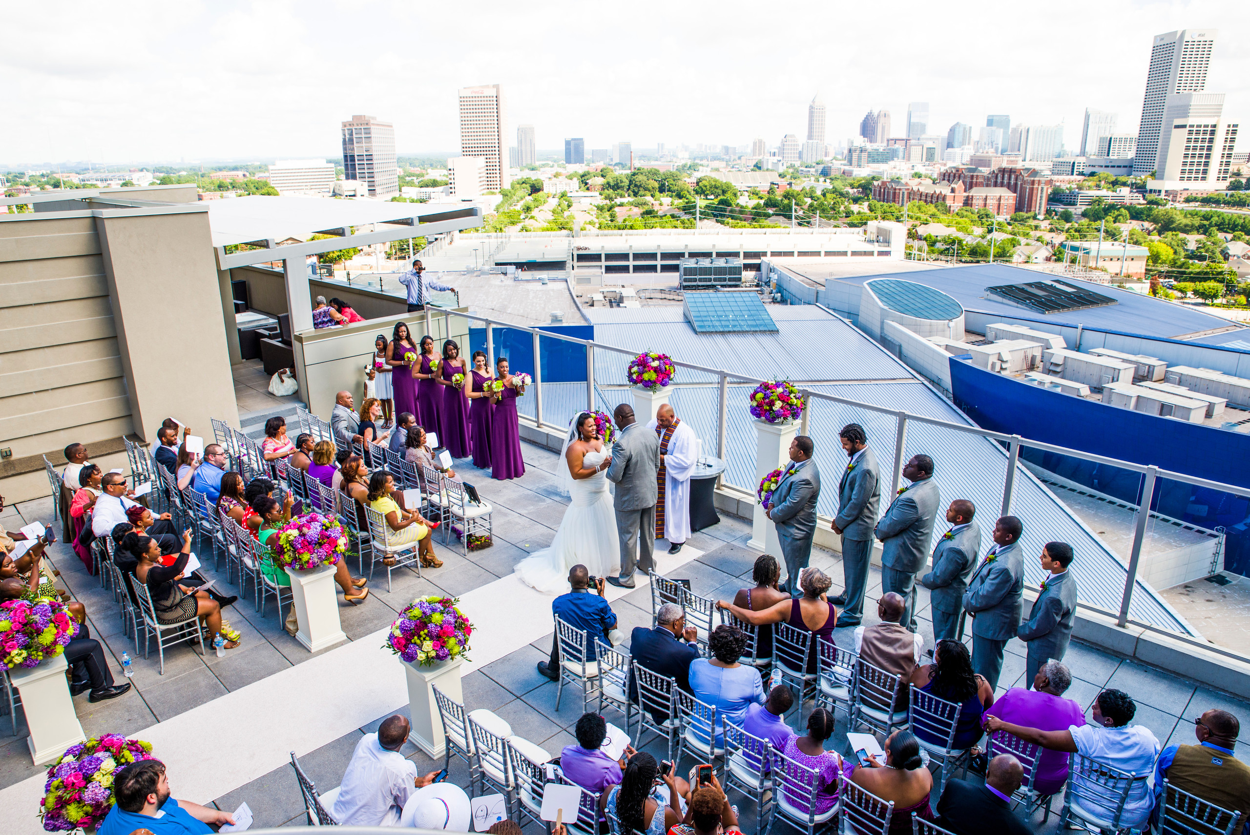 Ventanas Atlanta Wedding Photographer Rooftop Wedding - WEDDINGS