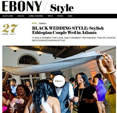 Ethiopian Wedding Photographer Featured in Ebony Magazine
