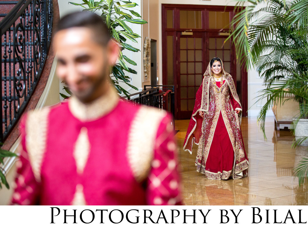 First look in a Pakistani Wedding