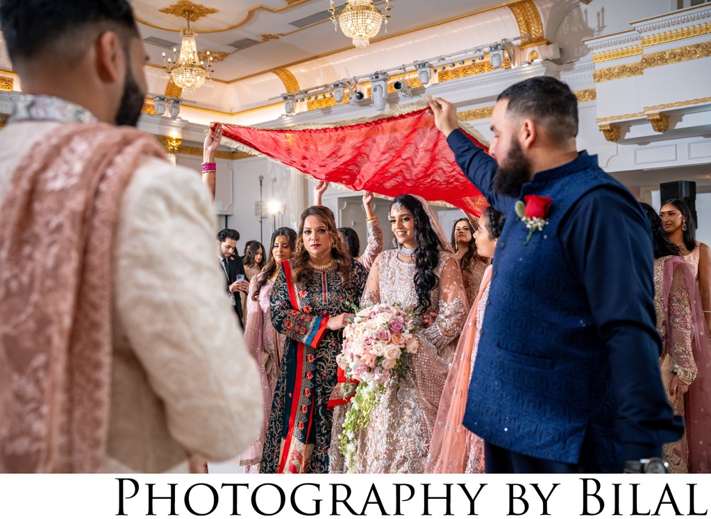 Bride's entrance Pakistani wedding