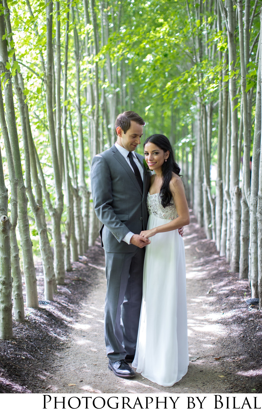 Grounds for Sculpture Wedding Couple Portrait NJ