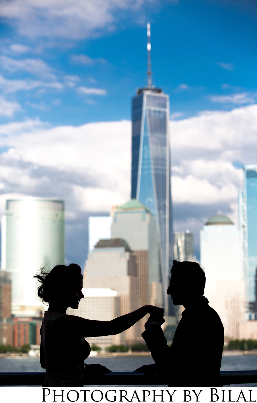 Jersey City Hyatt Wedding with NYC Skyline Sunset