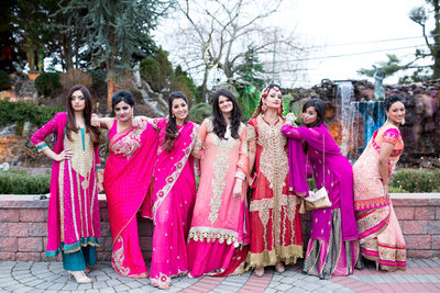 Pakistani Bridesmaids Wedding Photos Lucien's Manor NJ