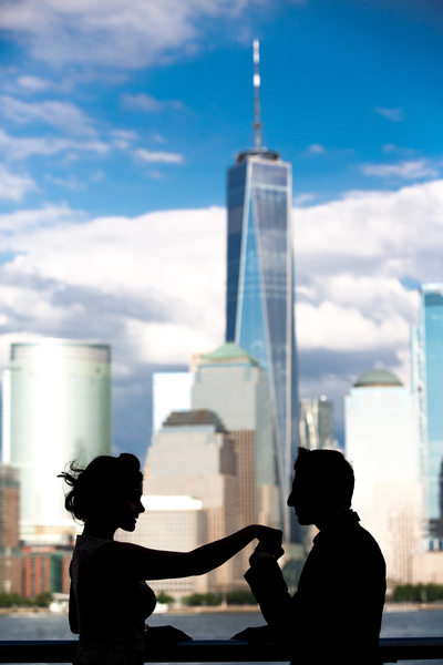 Jersey City Hyatt Wedding with NYC Skyline Sunset