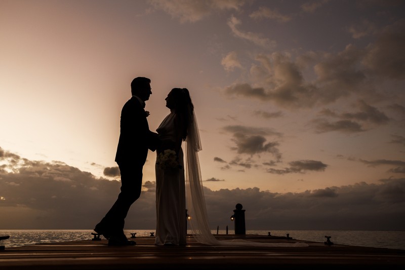 Sunset Silhouette on the Dock at Round Hill Resort
