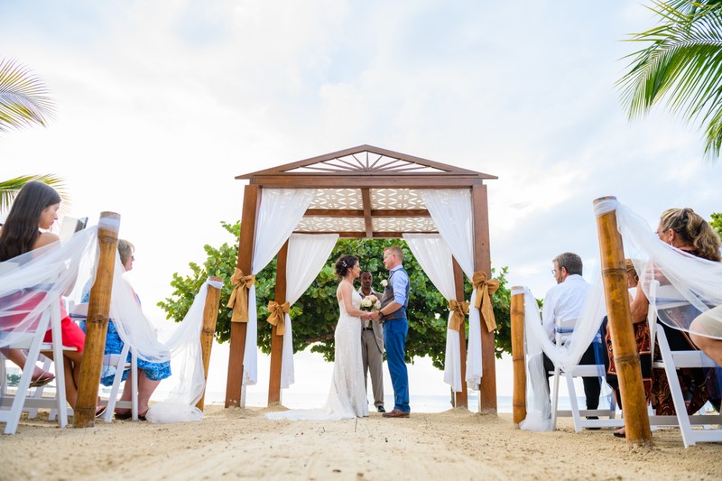 Beach Wedding Ceremony at Couples Negril Jamaica