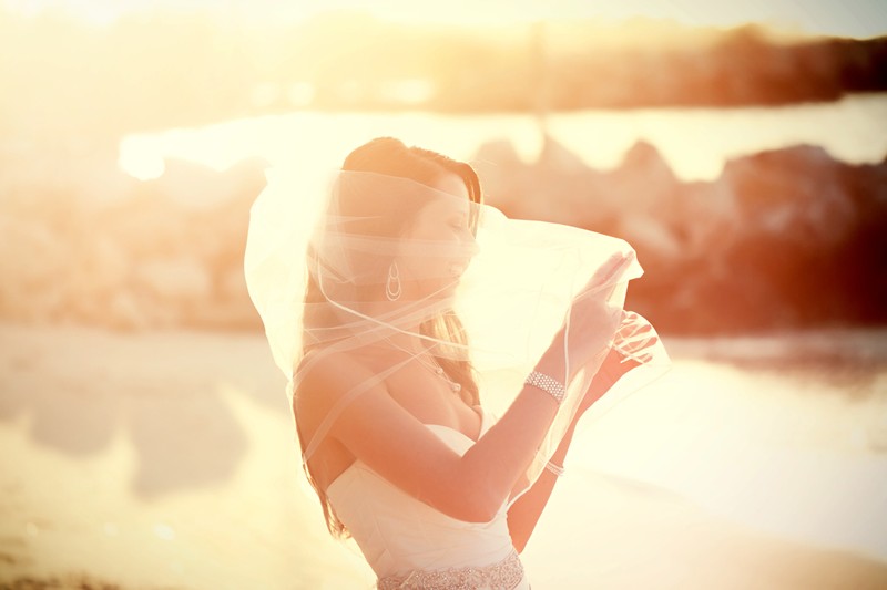 sun drenched bride