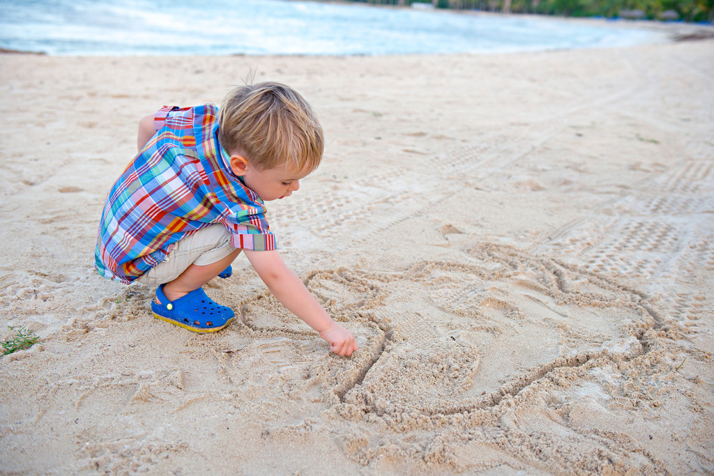 drawing in the sand