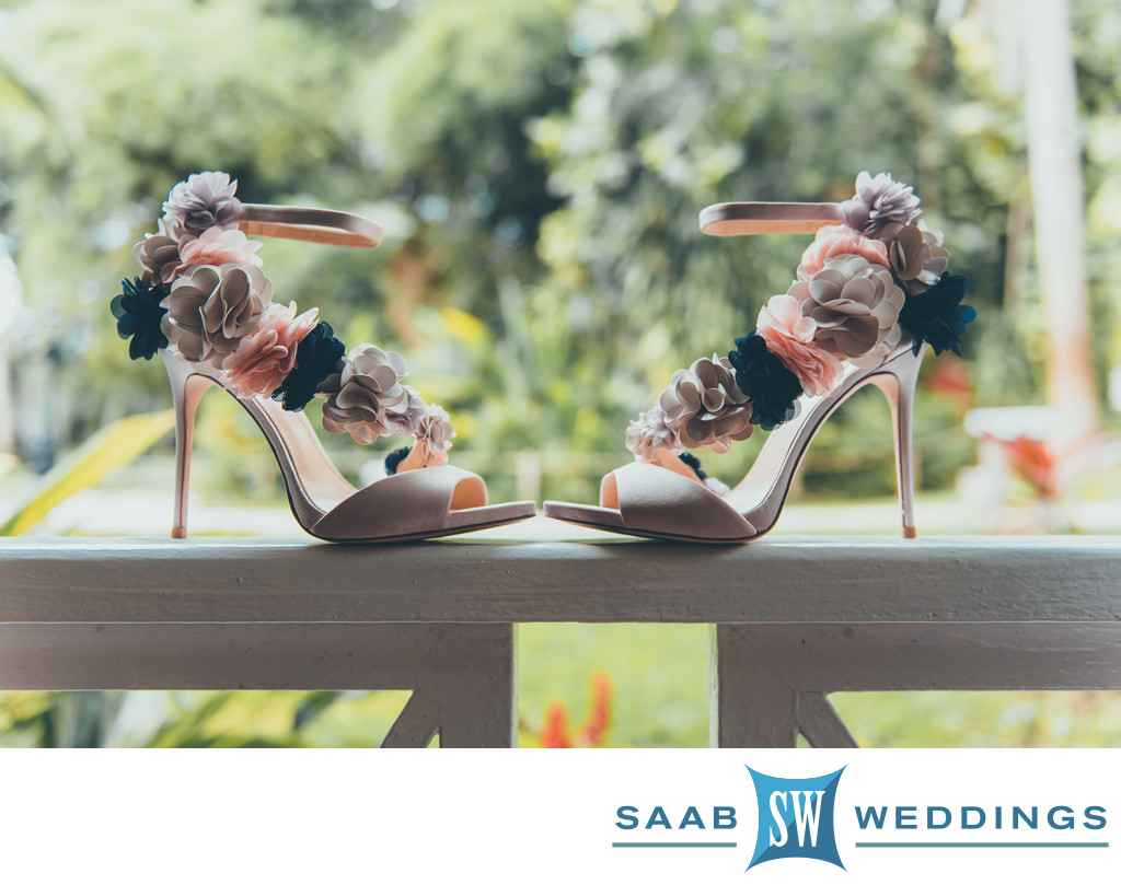 Pretty Wedding Shoes at Sandals Jamaica