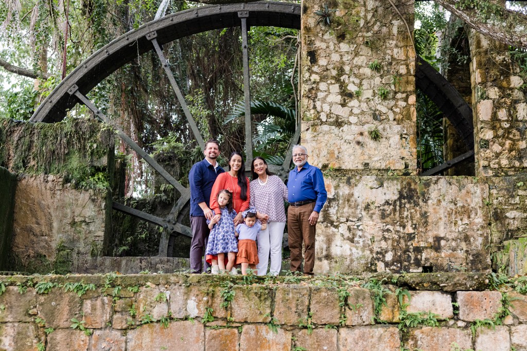 family photo at Tryall water wheel