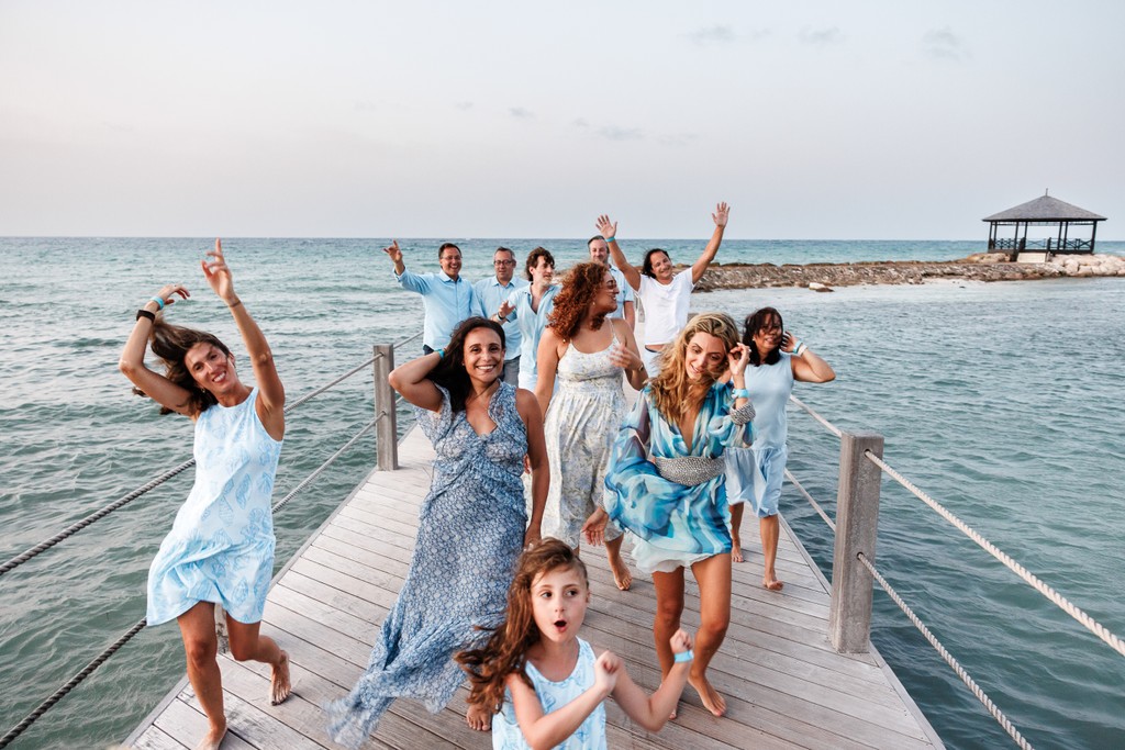 Jewel Grande family photo on walkway