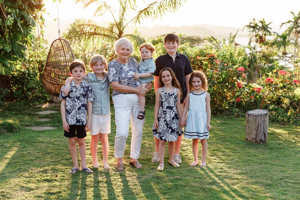 grandmother with grandkids family photo, pimento hill 