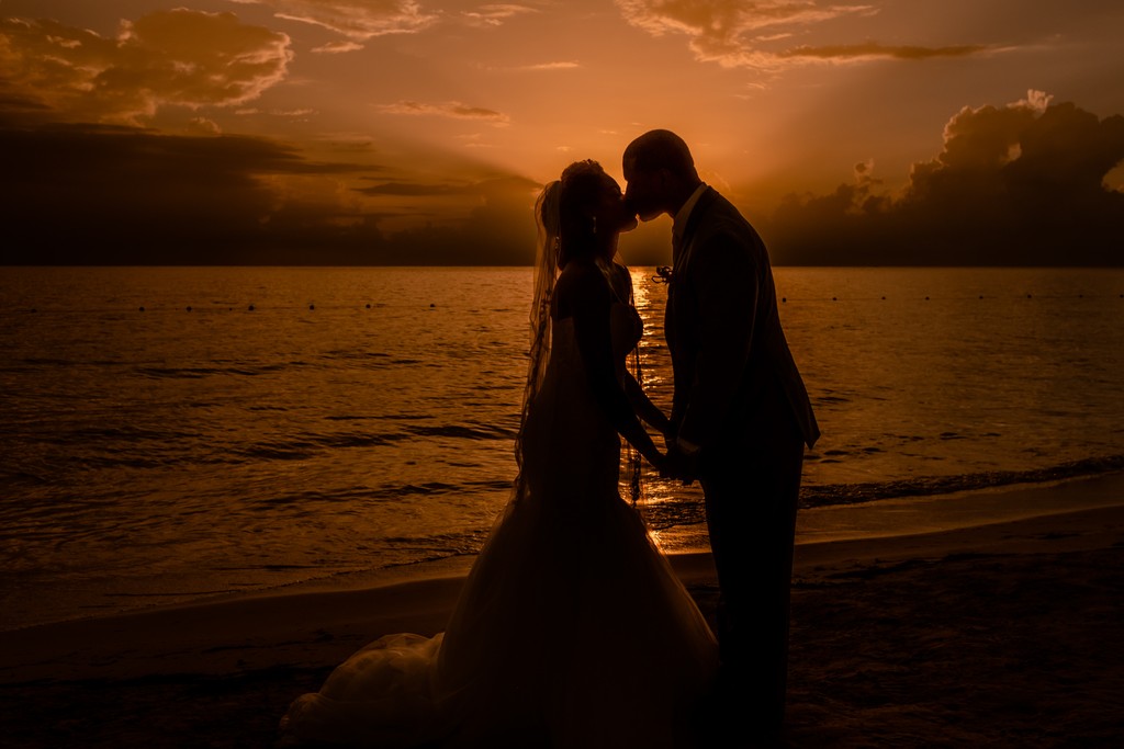 One Kiss at Sunset: A Negril Wedding Photograph