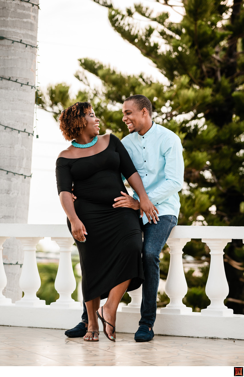 home engagement photo in Montego Bay Jamaica 