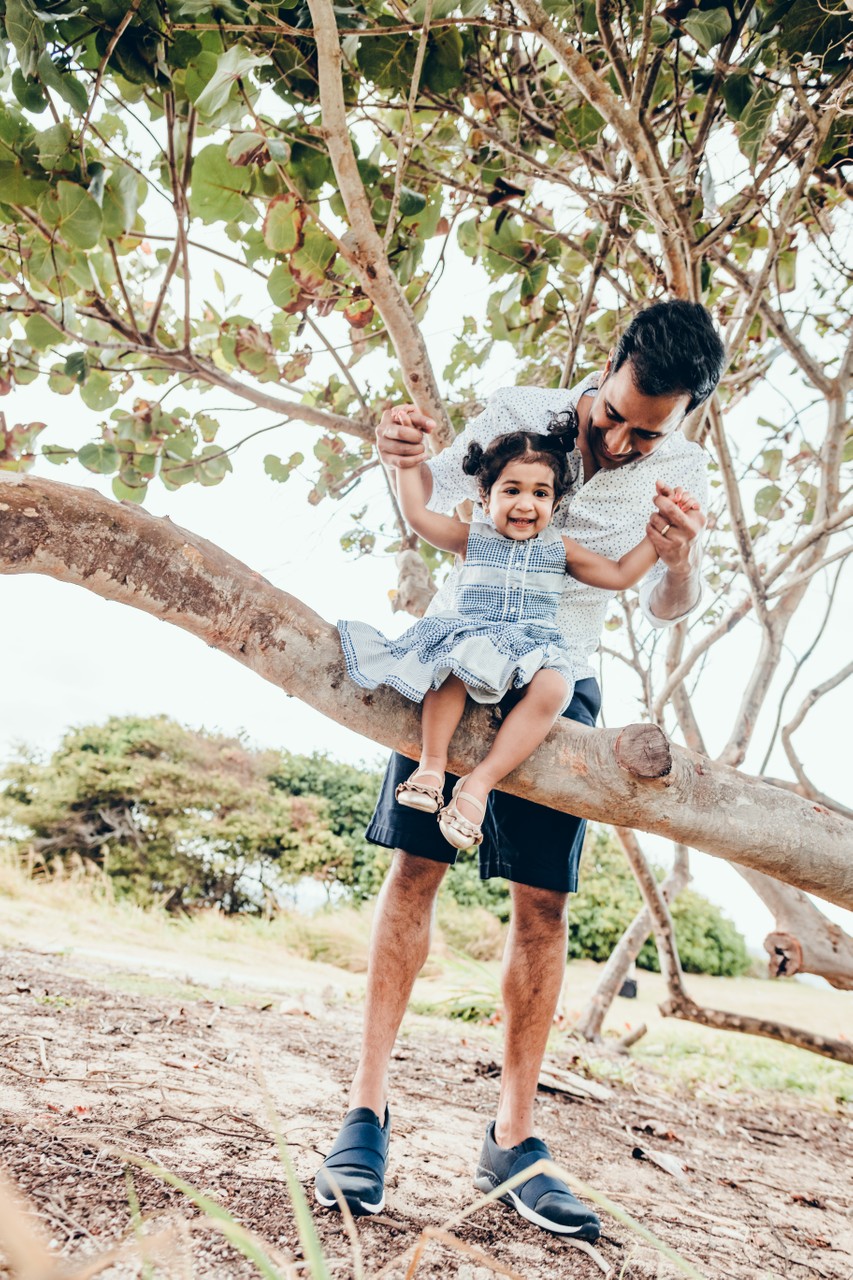 Montego Bay family photograph almond tree