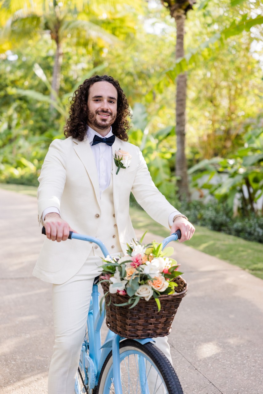 Dashing Groom Portrait on the Paths of Half Moon Resort