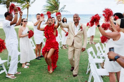  Valentines Day Recessional at Half Moon Resort Jamaica