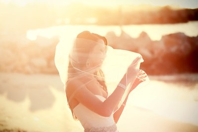 sun drenched bride